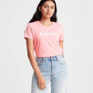 Levi's Women's Pink Short Sleeve Perfect T-Shirt